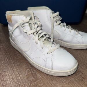 Nike Cream and White High-Top Sneakers